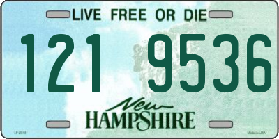 NH license plate 1219536