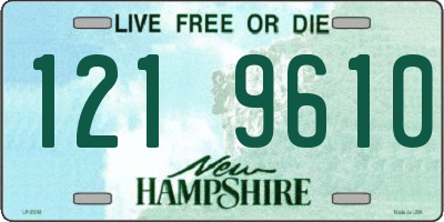 NH license plate 1219610