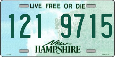 NH license plate 1219715