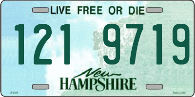 NH license plate 1219719