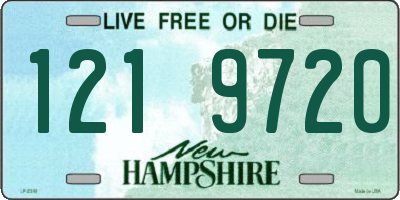 NH license plate 1219720