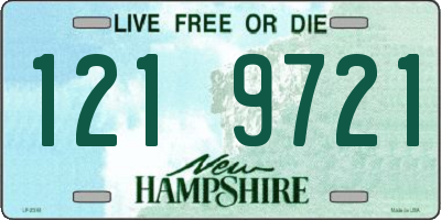 NH license plate 1219721