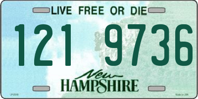 NH license plate 1219736