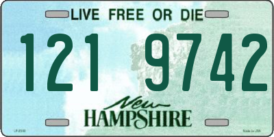 NH license plate 1219742