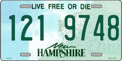 NH license plate 1219748