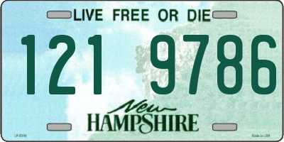 NH license plate 1219786