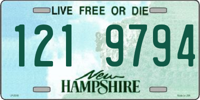 NH license plate 1219794