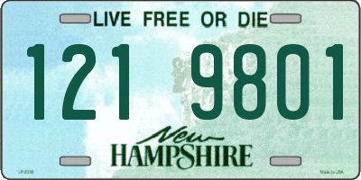 NH license plate 1219801