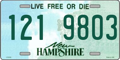 NH license plate 1219803