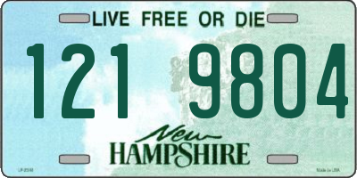 NH license plate 1219804
