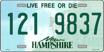 NH license plate 1219837