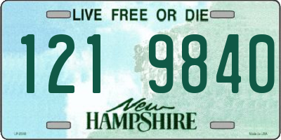 NH license plate 1219840