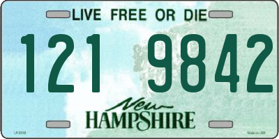 NH license plate 1219842