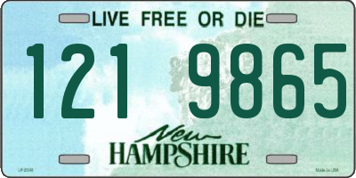 NH license plate 1219865