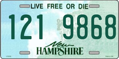 NH license plate 1219868
