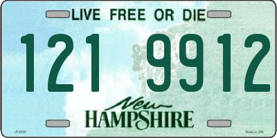 NH license plate 1219912