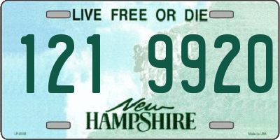 NH license plate 1219920
