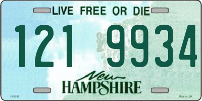 NH license plate 1219934