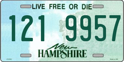 NH license plate 1219957