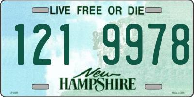 NH license plate 1219978