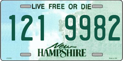 NH license plate 1219982
