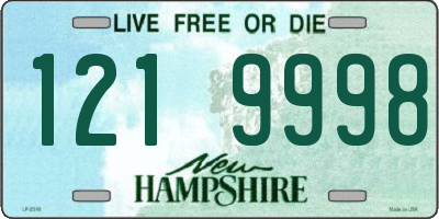 NH license plate 1219998