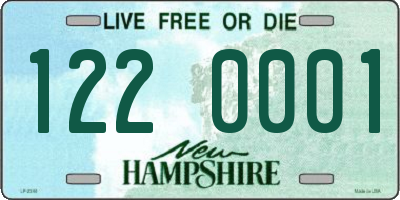 NH license plate 1220001