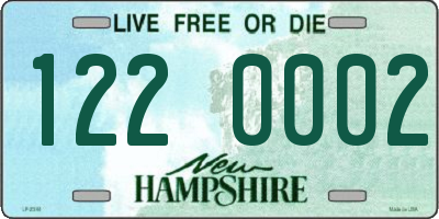 NH license plate 1220002