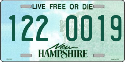 NH license plate 1220019