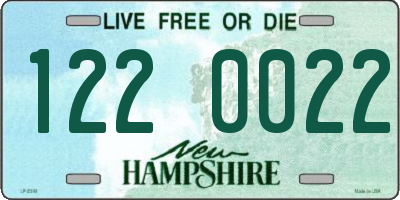 NH license plate 1220022