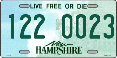 NH license plate 1220023