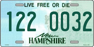 NH license plate 1220032
