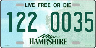 NH license plate 1220035