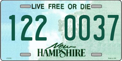 NH license plate 1220037