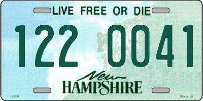 NH license plate 1220041