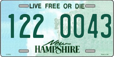 NH license plate 1220043