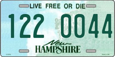 NH license plate 1220044
