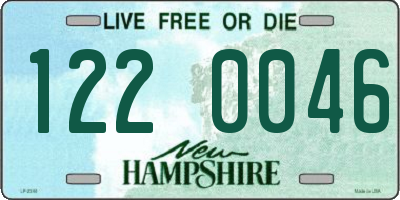 NH license plate 1220046
