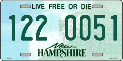 NH license plate 1220051