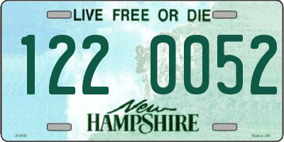 NH license plate 1220052