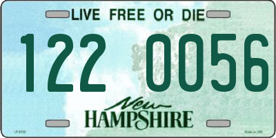 NH license plate 1220056