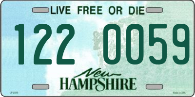 NH license plate 1220059