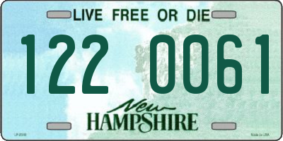 NH license plate 1220061