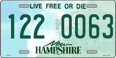 NH license plate 1220063