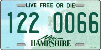 NH license plate 1220066