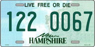 NH license plate 1220067