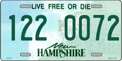 NH license plate 1220072