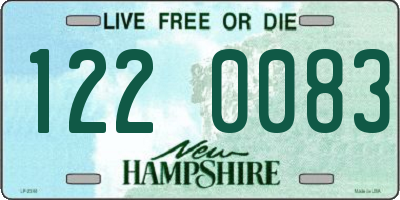 NH license plate 1220083