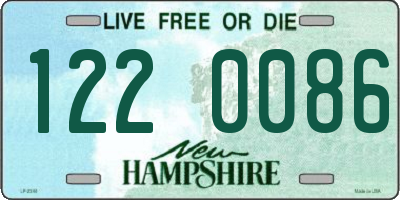 NH license plate 1220086