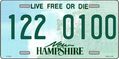 NH license plate 1220100